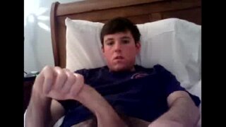 Cute kid on his bed explodes