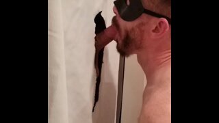 Closeup Gloryhole Ball Worship Sucking And Tugging His Sperm Tanks