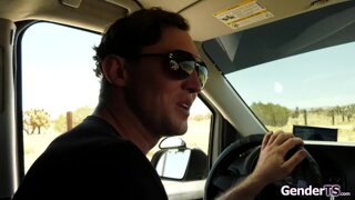 Assfucking a tranny hitchhiker in my van