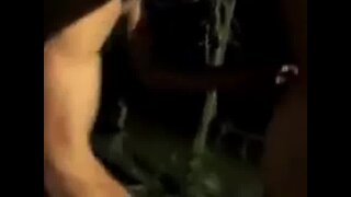 Twink Gets a Helping Hand from His Buddy Outdoors