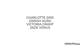 Charlotte Sins Has Wild Foursome With 3 Other Transsexual Cocks