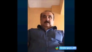 Fat Turkish Grandpa Strokes His Cock