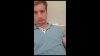 Handsome blond is a cum cannon