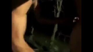 Twink Gets a Helping Hand from His Buddy Outdoors