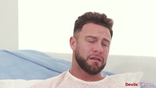 Petite nurse deepthroating her patient